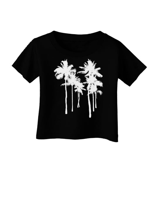 Palm Rows Silhouette Infant T-Shirt Dark-Infant T-Shirt-TooLoud-Black-06-Months-Davson Sales