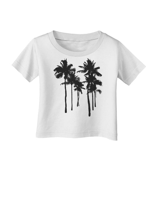 Palm Rows Silhouette Infant T-Shirt-Infant T-Shirt-TooLoud-White-06-Months-Davson Sales
