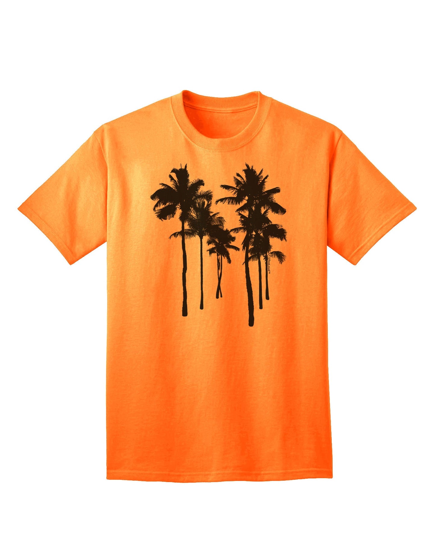 Palm Rows Silhouette - Premium Adult T-Shirt for Casual Wear-Mens T-shirts-TooLoud-Neon-Orange-Small-Davson Sales