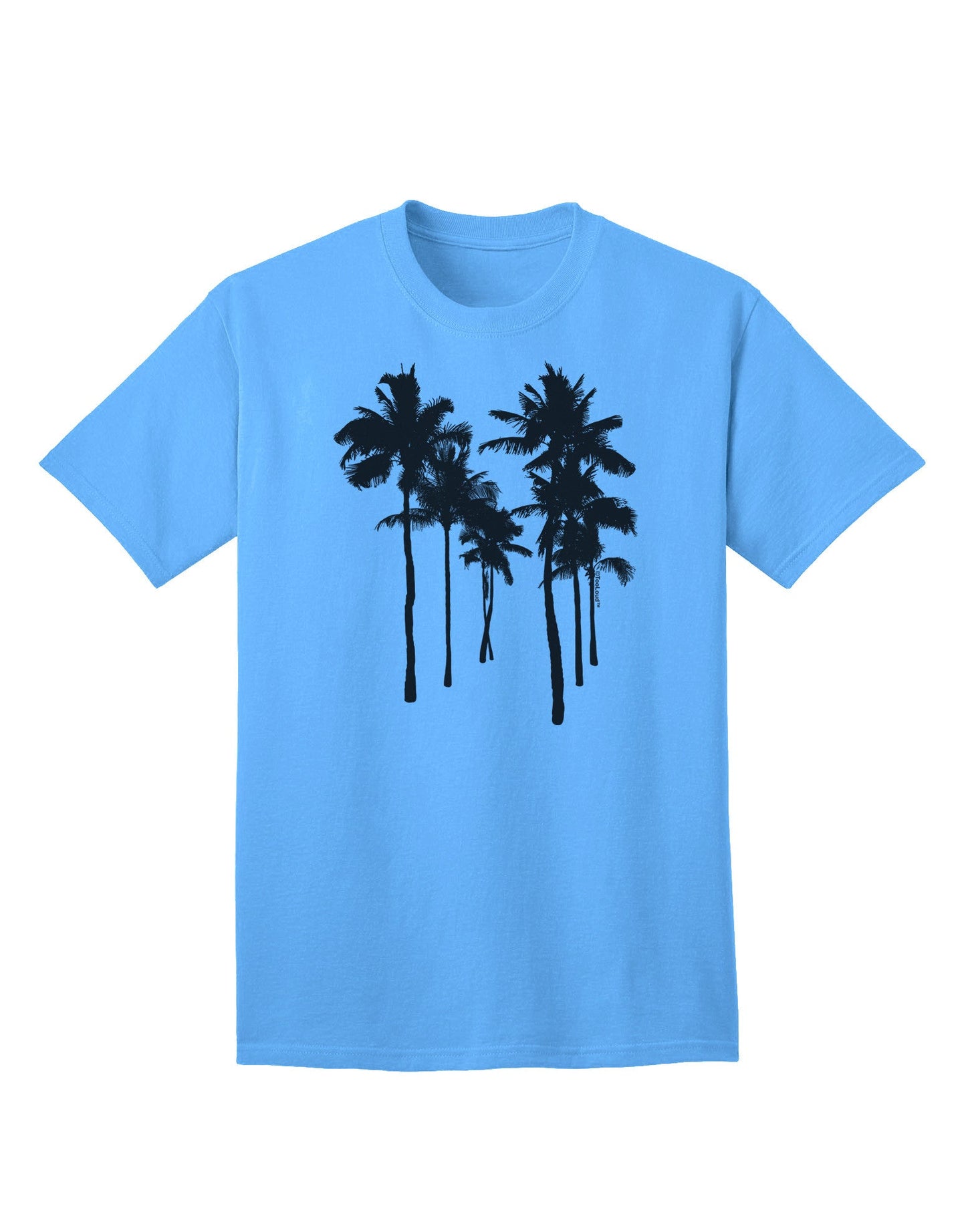 Palm Rows Silhouette - Premium Adult T-Shirt for Casual Wear-Mens T-shirts-TooLoud-Aquatic-Blue-Small-Davson Sales