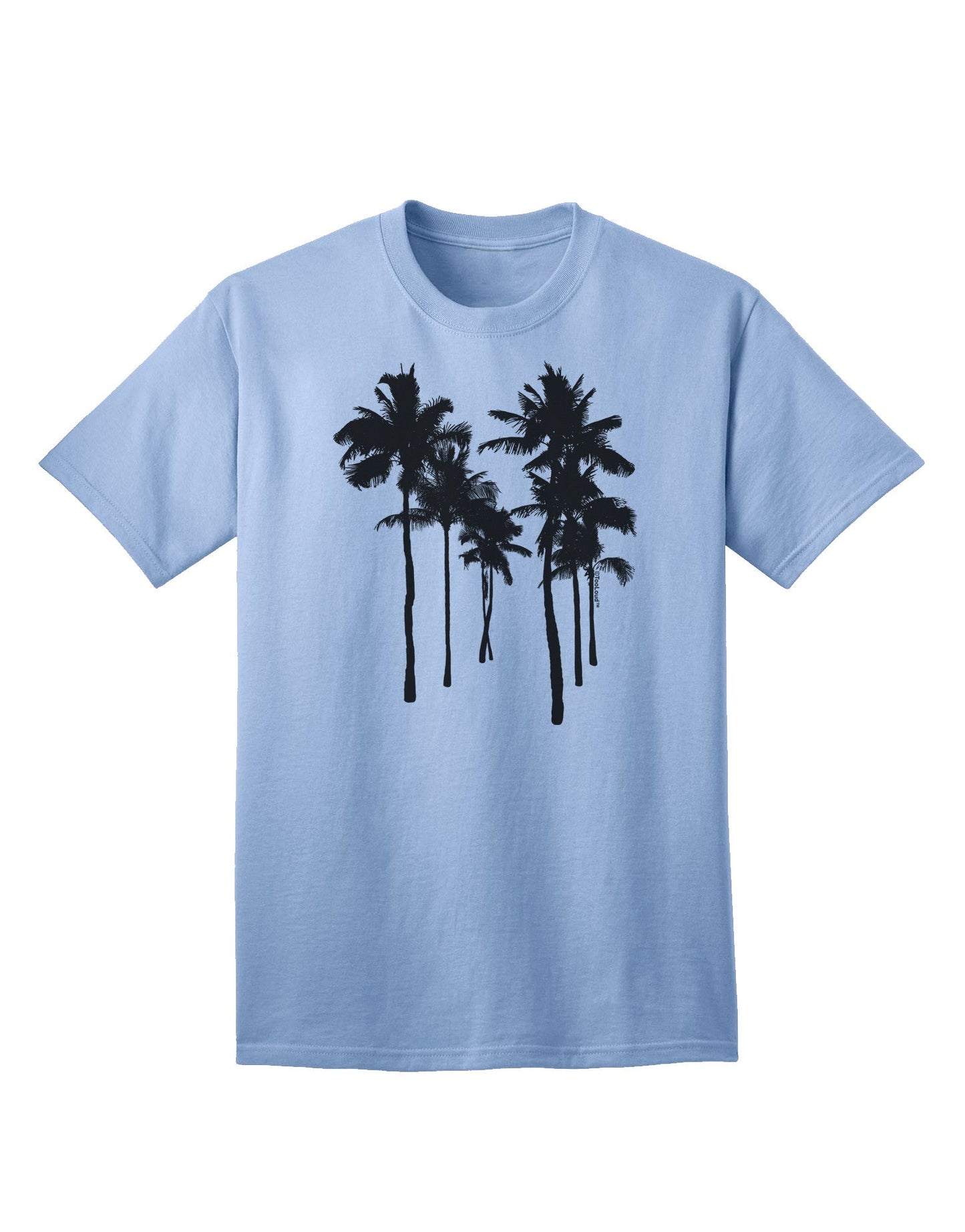 Palm Rows Silhouette - Premium Adult T-Shirt for Casual Wear-Mens T-shirts-TooLoud-Light-Blue-Small-Davson Sales
