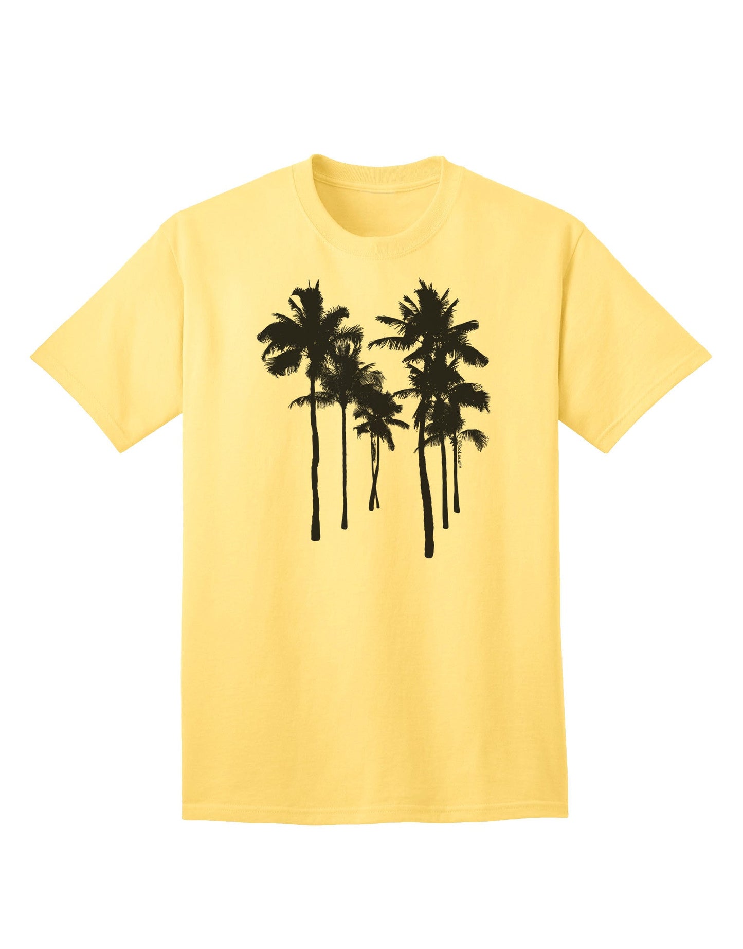 Palm Rows Silhouette - Premium Adult T-Shirt for Casual Wear-Mens T-shirts-TooLoud-Yellow-Small-Davson Sales
