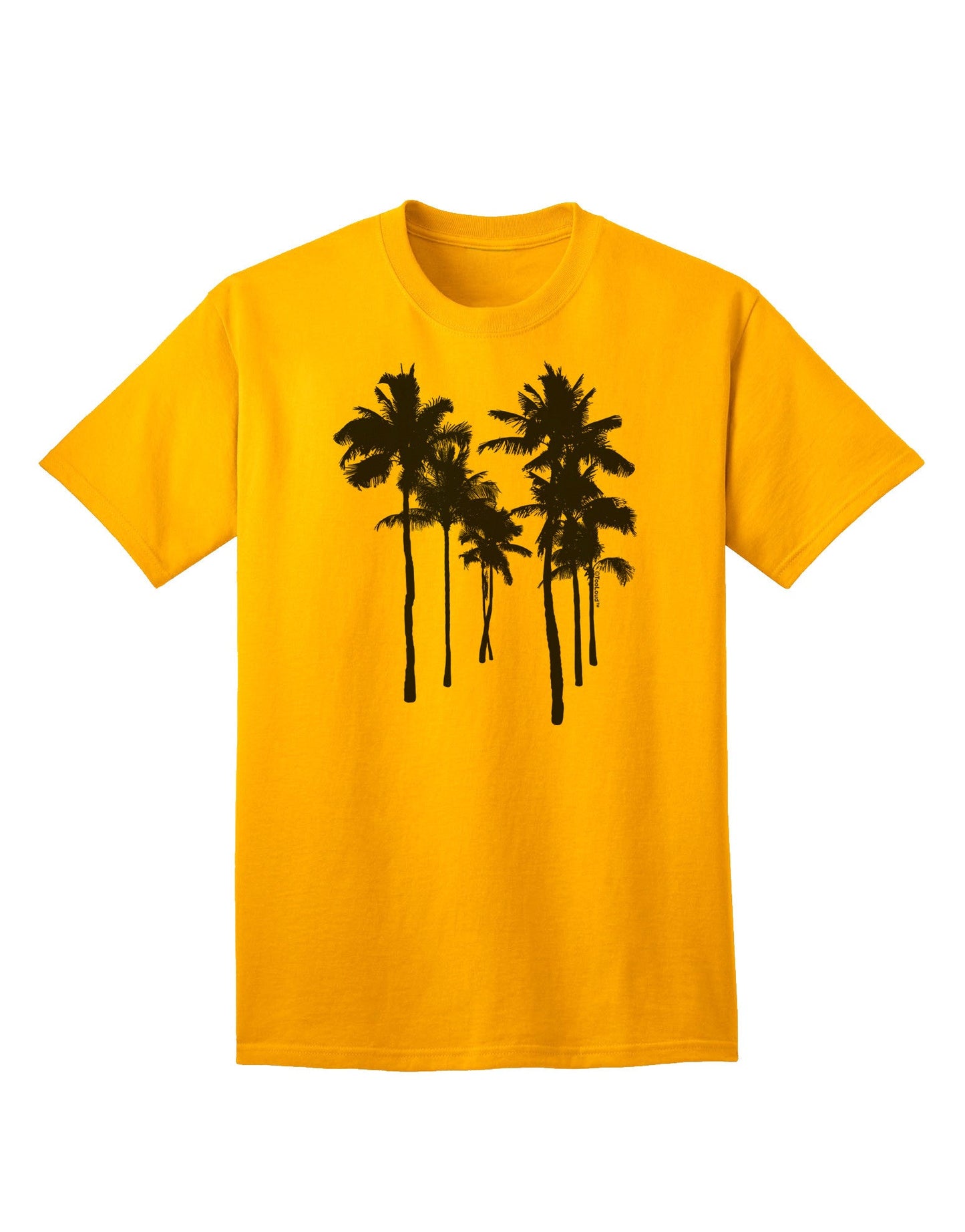 Palm Rows Silhouette - Premium Adult T-Shirt for Casual Wear-Mens T-shirts-TooLoud-Gold-Small-Davson Sales