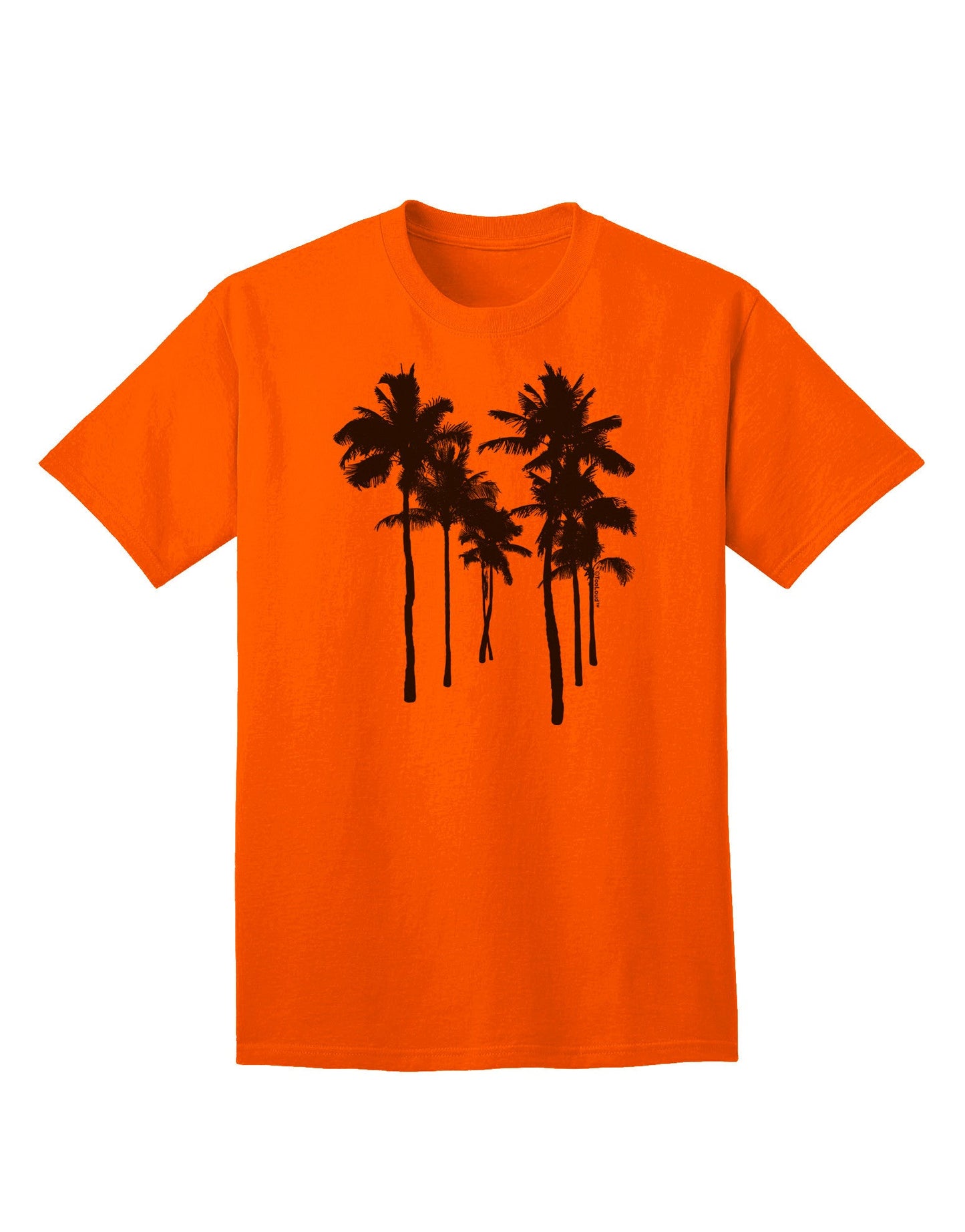 Palm Rows Silhouette - Premium Adult T-Shirt for Casual Wear-Mens T-shirts-TooLoud-Orange-Small-Davson Sales