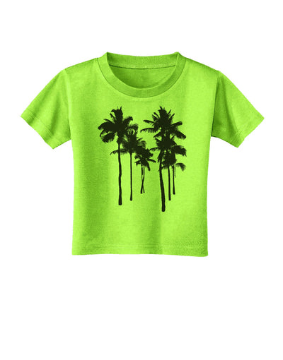 Palm Rows Silhouette Toddler T-Shirt-Toddler T-Shirt-TooLoud-Lime-Green-2T-Davson Sales