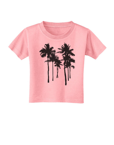 Palm Rows Silhouette Toddler T-Shirt-Toddler T-Shirt-TooLoud-Candy-Pink-2T-Davson Sales