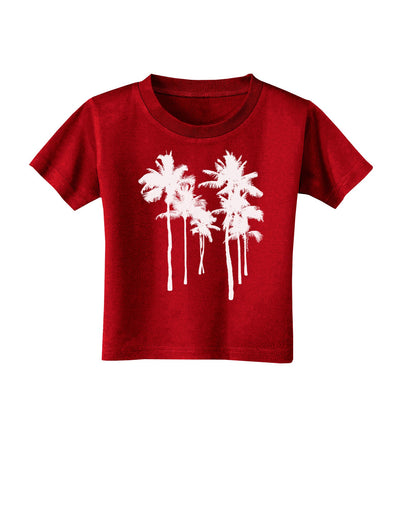 Palm Rows Silhouette Toddler T-Shirt Dark-Toddler T-Shirt-TooLoud-Red-2T-Davson Sales