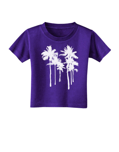 Palm Rows Silhouette Toddler T-Shirt Dark-Toddler T-Shirt-TooLoud-Purple-2T-Davson Sales