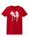 Palm Rows Silhouette Womens Dark T-Shirt-TooLoud-Red-X-Small-Davson Sales