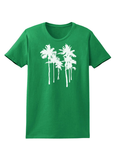 Palm Rows Silhouette Womens Dark T-Shirt-TooLoud-Kelly-Green-X-Small-Davson Sales