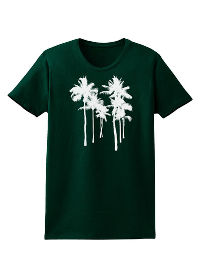 Palm Rows Silhouette Womens Dark T-Shirt-TooLoud-Forest-Green-Small-Davson Sales