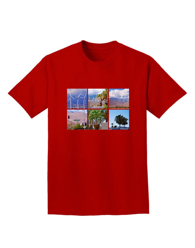 Palm Springs Square Collage Adult Dark T-Shirt-Mens T-Shirt-TooLoud-Red-Small-Davson Sales