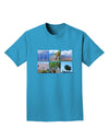 Palm Springs Square Collage Adult Dark T-Shirt-Mens T-Shirt-TooLoud-Turquoise-Small-Davson Sales