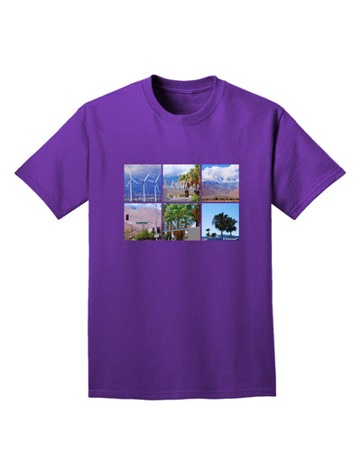 Palm Springs Square Collage Adult Dark T-Shirt-Mens T-Shirt-TooLoud-Purple-Small-Davson Sales