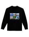 Palm Springs Square Collage Adult Long Sleeve Dark T-Shirt-TooLoud-Black-Small-Davson Sales