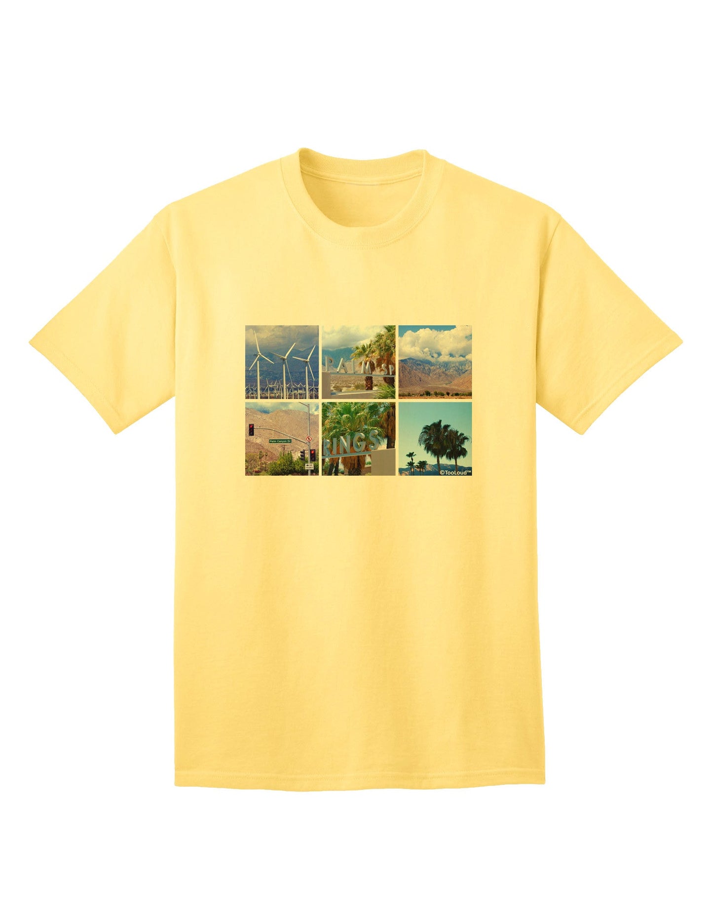 Palm Springs Square Collage Adult T-Shirt-Mens T-Shirt-TooLoud-Yellow-Small-Davson Sales