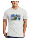 Palm Springs Square Collage Adult V-Neck T-shirt-Mens V-Neck T-Shirt-TooLoud-White-Small-Davson Sales