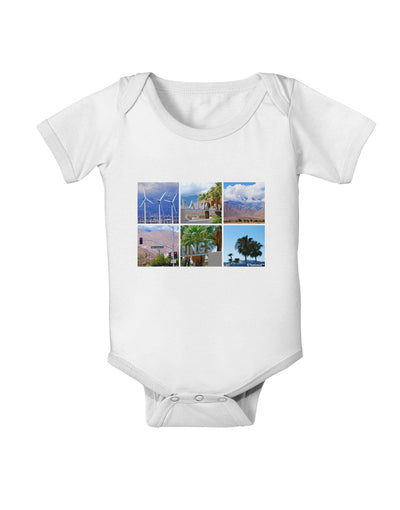 Palm Springs Square Collage Baby Romper Bodysuit-Baby Romper-TooLoud-White-06-Months-Davson Sales