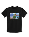 Palm Springs Square Collage Childrens Dark T-Shirt-Childrens T-Shirt-TooLoud-Black-X-Small-Davson Sales