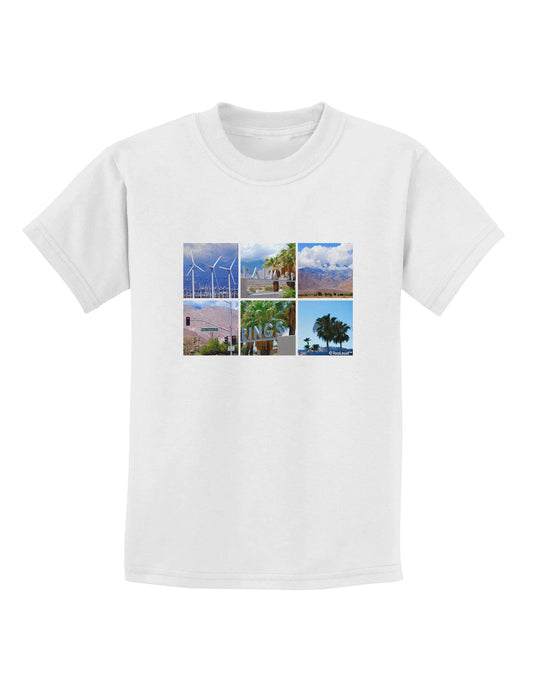 Palm Springs Square Collage Childrens T-Shirt-Childrens T-Shirt-TooLoud-White-X-Small-Davson Sales