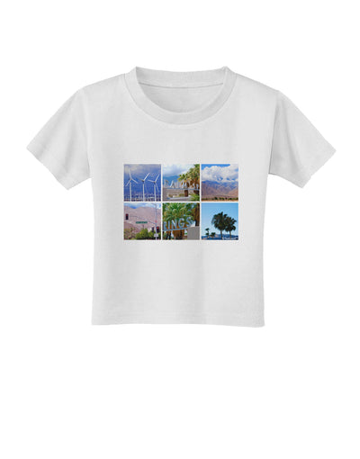 Palm Springs Square Collage Toddler T-Shirt-Toddler T-Shirt-TooLoud-White-2T-Davson Sales