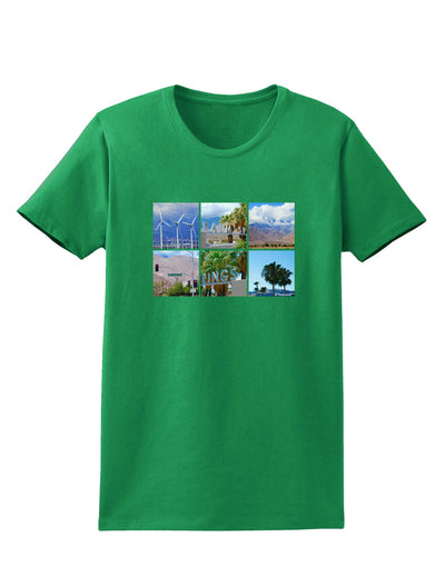 Palm Springs Square Collage Womens Dark T-Shirt-TooLoud-Kelly-Green-X-Small-Davson Sales