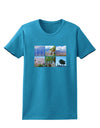 Palm Springs Square Collage Womens Dark T-Shirt-TooLoud-Turquoise-X-Small-Davson Sales