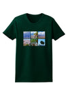 Palm Springs Square Collage Womens Dark T-Shirt-TooLoud-Forest-Green-Small-Davson Sales