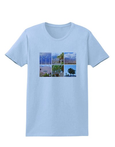 Palm Springs Square Collage Womens T-Shirt-Womens T-Shirt-TooLoud-Light-Blue-X-Small-Davson Sales