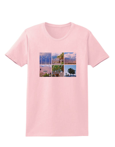 Palm Springs Square Collage Womens T-Shirt-Womens T-Shirt-TooLoud-PalePink-X-Small-Davson Sales