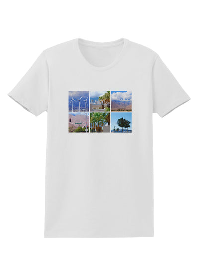 Palm Springs Square Collage Womens T-Shirt-Womens T-Shirt-TooLoud-White-X-Small-Davson Sales