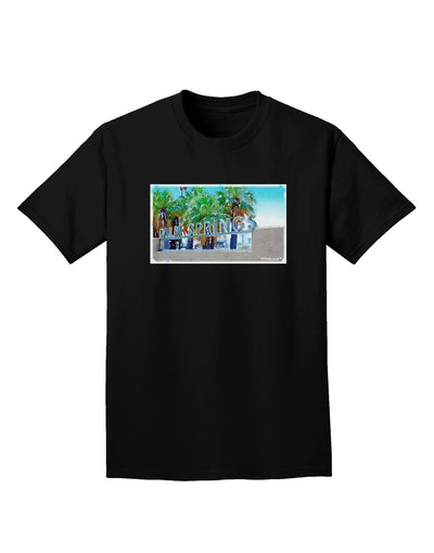 Palm Springs Watercolor Adult Dark T-Shirt-Mens T-Shirt-TooLoud-Black-Small-Davson Sales