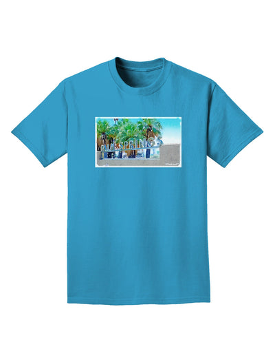 Palm Springs Watercolor Adult Dark T-Shirt-Mens T-Shirt-TooLoud-Turquoise-Small-Davson Sales