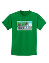 Palm Springs Watercolor Childrens Dark T-Shirt-Childrens T-Shirt-TooLoud-Kelly-Green-X-Small-Davson Sales