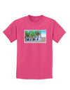 Palm Springs Watercolor Childrens Dark T-Shirt-Childrens T-Shirt-TooLoud-Sangria-X-Small-Davson Sales