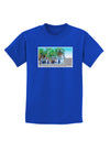 Palm Springs Watercolor Childrens Dark T-Shirt-Childrens T-Shirt-TooLoud-Royal-Blue-X-Small-Davson Sales