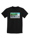 Palm Springs Watercolor Childrens Dark T-Shirt-Childrens T-Shirt-TooLoud-Black-X-Small-Davson Sales