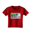 Palm Springs Watercolor Toddler T-Shirt Dark-Toddler T-Shirt-TooLoud-Red-2T-Davson Sales