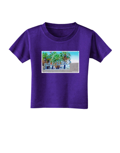 Palm Springs Watercolor Toddler T-Shirt Dark-Toddler T-Shirt-TooLoud-Purple-2T-Davson Sales