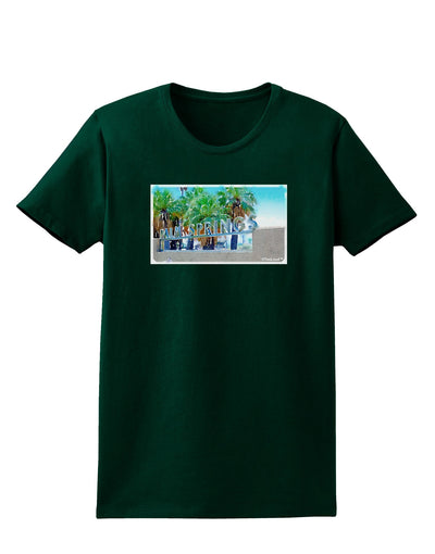 Palm Springs Watercolor Womens Dark T-Shirt-TooLoud-Forest-Green-Small-Davson Sales