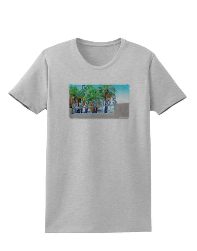 Palm Springs Watercolor Womens T-Shirt-Womens T-Shirt-TooLoud-AshGray-X-Small-Davson Sales