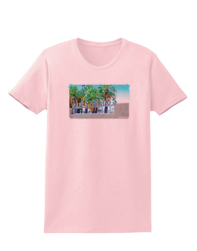 Palm Springs Watercolor Womens T-Shirt-Womens T-Shirt-TooLoud-PalePink-X-Small-Davson Sales