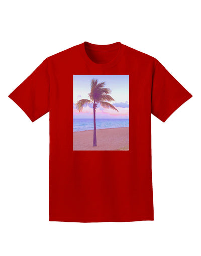 Palm Tree Beach Filter Adult Dark T-Shirt-Mens T-Shirt-TooLoud-Red-Small-Davson Sales