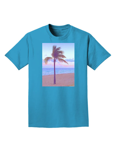 Palm Tree Beach Filter Adult Dark T-Shirt-Mens T-Shirt-TooLoud-Turquoise-Small-Davson Sales