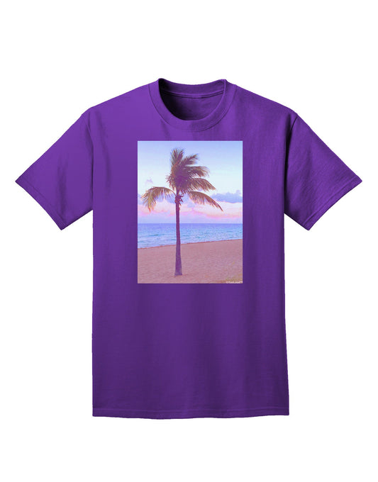 Palm Tree Beach Filter Adult Dark T-Shirt-Mens T-Shirt-TooLoud-Purple-Small-Davson Sales