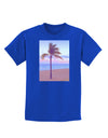 Palm Tree Beach Filter Childrens Dark T-Shirt-Childrens T-Shirt-TooLoud-Royal-Blue-X-Small-Davson Sales