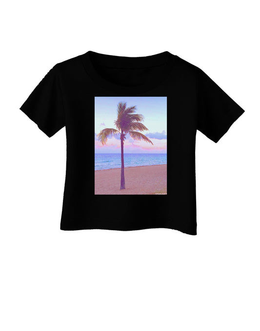 Palm Tree Beach Filter Infant T-Shirt Dark-Infant T-Shirt-TooLoud-Black-06-Months-Davson Sales