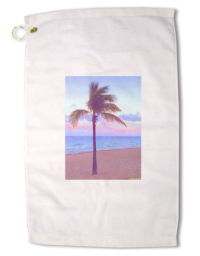 Palm Tree Beach Filter Premium Cotton Golf Towel - 16 x 25 inch-Golf Towel-TooLoud-16x25"-Davson Sales