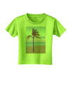 Palm Tree Beach Filter Toddler T-Shirt-Toddler T-Shirt-TooLoud-Lime-Green-2T-Davson Sales