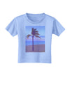 Palm Tree Beach Filter Toddler T-Shirt-Toddler T-Shirt-TooLoud-Aquatic-Blue-2T-Davson Sales